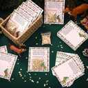 Epakh 100 Set Magic Reindeer Food Christmas Eve Present Reindeer Food Plastic Bag with Tag and Red Ribbon Mas Eve Tradition Gift Christmas Party Favor