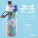 O2COOL Mist 'N Sip Misting Water Bottle 2-in-1 Mist And Sip Function With No Leak Pull Top Spout Kids Water Bottle Sports Water Bottle - 12 oz