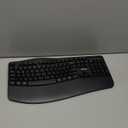 Wireless Keyboard and Mouse Combo,2.4G Full Size Wave Keys Ergonomic Keyboard with Wrist Rest for Natural Typing, 3 DPI Adjustable Ergonomic Silent Mouse for Computer/Laptop/Windows/Mac (Black)