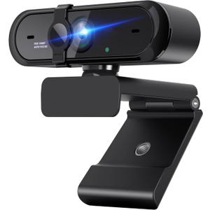 1080P Webcam, Full HD Webcam for PC, Web Camera with Autofocus, Privacy Cover, Computer USB Camera for Streaming, Conferencing