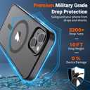 2 x SUPFINE Magnetic for iPhone 14 Case & iPhone 13 Case (Compatible with MagSafe)(Military Grade Drop Protection) Translucent Matte Shockproof Phone Cover,Black