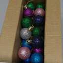 50 Pcs Christmas Mini Balls Ornaments,1.18 Inch Colorful Glitter Balls,Xmas Tree Small Decorative Hanging Decorations for Holiday Party DIY Craft Home Decor