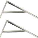 sGAQG4QG Wall-Mounted Metal Shelf Bracket Stainless Steel Square Tube Triangle Bracket Rack Shelf partition Bracket Wall Load-Bearing Fixed Tripod Support Shelf Shelf Support (Black 500mm)