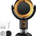 PuffHide Purifer Fan for Odor Indoors, Black Gold Electric Smokeaway Purifier Fan Portable TableSmokeAir PuriferFan Adjustable Angle SmokeExhaustFan Kitchen Mini Filter (Plug-In)