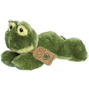 Aurora Responsibly Made Eco Nation Eco Softies American Bullfrog Stuffed Animal - Ideal for Playtime Adventures - Perfect for Birthdays or Just Because - Green 8 Inches