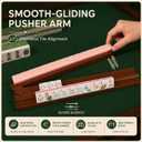 Wooden Mahjong Racks with Pushers Set of 4 – Premium Mahjong Tile Racks and Mahjong Pushers Combo, Essential Mahjong Accessories for American Mah Jongg (Buckle-Brown, Standard)