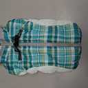 FUAMEY Dog Coat for Small Dogs,Waterproof Dog Winter Jacket with Harness Built in Puppy Cold Weather Coats Reflective Pet Vest with Zipper Warm Fleece Dogs Snowsuit Windproof Green Plaid S