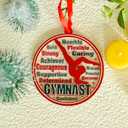 6 x Gymnastics Christmas Ornament, Gymnast Girl Christmas Ornament Tree Decor, Keepsake Gifts for Gymnast Sports, Xmas Gift for Gymnastics Lovers Girls Women Fans Coach