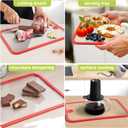 Glass Cutting Board,2Pcs Durable Clear Non Toxic Tempered Glass Cutting Board for Kitchen,Chopping Board Set with Non-Slip Silicone Edge & Hanging Hole,BPA-Free,Dishwasher Safe,Heat Proof