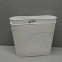 2 Pack Small Narrow Trash Can with Handles 3.2 Gallon/12 L White Slim Waste Basket Office Narrow Garbage Bin Slim Garbage Container Bin Fits Bathroom, Under Desk, Home