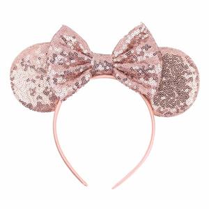 JOYFISCO Mouse Ears Headbands Shiny Bow Mouse Ears Headband Glitter Party Princess Decoration Cosplay Costume for Women Halloween Birthday Party