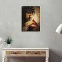 EAGLOG Jesus Christ with Red Cardinal Canvas Wall Art, Crown of Thorns Christian Religious Decor, Bird on Hand Spiritual Artwork for Living Room Bedroom Church Prayer Room Home Decorate