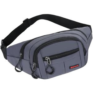 Lightweight Hiking Waist Pack  Ideal for Running, Walking & Travel  Secure Phone Pocket  Durable, Comfortable Gray Belt Bag for Essentials  Hands-Free Convenience