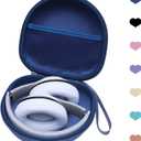LTGEM Headphone Case Compatible with BERIBES/TOZO/KVIDIO/Beats/Soundcore Anker/JBL Noise Cancelling Over-Ear Headphones, Blue