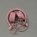 Kids Headphones with LED Lights for School, Upgrade USB Type C Kid Headphone with Microphone, Volume Limiter 85/94dB, Wired On Ear Headphones for Boys/Girls/Tablet/Travel -Pink