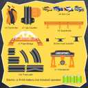 Slot Car Race Track Sets with 4 Slot Cars, Electric Race Car Track Include Slope Circular Overpass Track, Dual Racing Game Featuring Flash Bridge and Pendulum, Gifts Toys for Boys Kids Age 6 7 8-12