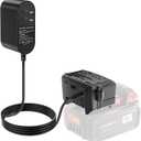 Replacement for Milwaukee M18 Battery Charger, 2-in-1 Charger Adapter with USB-C Port, Compatible with 18V M18 Battery