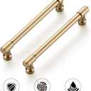 Ravinte 10 Pack 5 Inch Hole Center Solid Kitchen Cabinet Handles Champagne Bronze Dresser Pulls Cabinet Drawer Pulls for Kitchen Cupboard Hardware