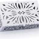 Saillong Doorbell Chime Cover Box Only, Doorbell Cover for Wall Inside With Floral Design, Indoor Doorbells Covers with Self Adhesive Tape, Fits Most of Doorbells Chime, Easy to Install(White)