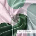 EOBTAIN Mid Century Modern Shower Curtain Pink and Green Boho Abstract Shower Curtain with Hooks Minimalist Geometric Aesthetic Washable Fabric Shower Curtains for Bathroom,72x72 Inch
