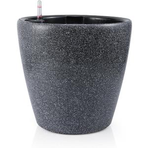 Dexceder 13x12 Self Watering Planter with Wheels Indoor Outdoor, Inner Pot Design, Thickened Large Floor Standing Flower Plant Pot with Water Level Indicator (Stone Matte)