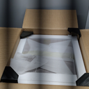 Muwuele Solid Wood Cute Nightstand with 360° Rotating Drawers, Semi-Assembled， Kids Night Stand with LED Lights & 2 Drawers, Modern Fluted Bedside Tables for Bedroom, Living Room（Walnut）