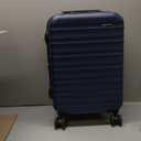 Amazon Basics 21" Hardside Carry-On Luggage, Hardshell Suitcase With Wheels, Expandable For Up to 25% More Space, With Scratch-Resistant Surface, Four Multi-directional Wheels, Navy Blue
