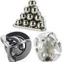 Brain Teaser Puzzles- 3 PCS Metal Puzzles Kit Metal Cast Puzzle Games Toys Unlock Interlock Puzzles Box Mind IQ Logic Test Disentanglement Games Toys for 15+ Adults Office Supplies WP140B