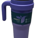 Reduce 24 oz Stainless Steel Tumbler with Handle - Dual-Wall Vacuum Insulated Travel Mug, Sweat-Proof Lid & Reusable Straw - Keeps Drinks Cold for 24 Hrs, Fits Cupholders, Dishwasher Safe-Purple Punch
