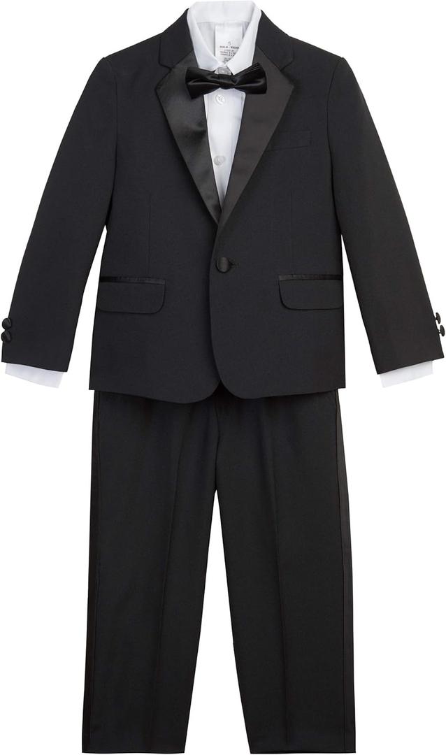Nautica Boys' 4-piece Tuxedo Set with Dress Shirt, Bow Tie, Jacket, and Pants, 2T