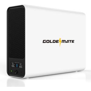 GOLDENMATE 1000VA/800W Lithium UPS Battery Backup and Surge Protector, Sinewave UPS System with LiFePO4 Battery(230.4 Wh), 2025 Upgraded Pro Ver. with Communication Port, 8 Outlets, LCD Display, White
