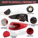 Tail Light Compatible with Hyundai Sonata 2015 2016 2017 Replaces 92402C2000 HY2805129 (Right Passenger Side)