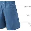 BASSDASH Men's Fishing Shorts UPF 50+ Water Resistant Quick Dry Hiking Cargo Shorts with Multi Pocket (Blue, S)