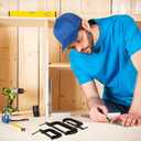 WILLBOND 4 Pcs C Clamps Set 3'' 4'' 6'' 8'' Small Steel Versatile Heavy Duty Welding Clamps Set Jaw Opening Sliding T Bar Handle for DIY Carpentry Caliper Woodworking Welding Building(Black)