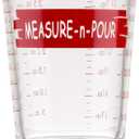 Tablecraft H1433T Measuring Cup Measure-N-Pour, 4 oz, Clear
