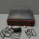 Vinyl Record Player Turntable with Built-in Bluetooth Receiver & 2 Stereo Speakers, 3 Speed 3 Size Portable Retro Record Player for Entertainment and Home Decoration (Brown)