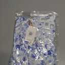 GRACE KARIN Girls Summer Floral Dress Fancy Flowy Flutter Sleeves Casual Back Bow Tie Dress, 10Y Blue and White (White)