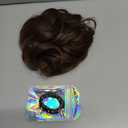 FESHFEN Large Messy Bun Hair Piece - Wavy Synthetic Chignon Scrunchies Elastic Ponytail Hair Extensions Thick Hairpieces for Women, Medium Chestnut Brown 1.94oz