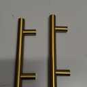 25Pcs Gold Cabinet Handles Brass Pulls 3 Inch Dresser Drawer - LS201GD76 Kitchen Brushed Door Hardware Furniture, 76mm Hole Centers