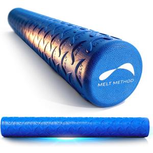 MELT Method 36 Inch Soft Foam Roller for Physical Therapy and Exercise Recovery - FasciaTherapy Technology - Low Density Exercise Foam Roller for Full Body Gentle Compression - Blue
