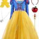 GFTYBCST Princess Dress Up for Girls, Halloween Costume Cosplay Birthday Party Outfits for Kids 315 Years (89 Years)