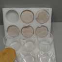 Xoniwis 25oz 6PCS Round Airtight Glass Food Storage Jars, Clear Glass Food Storage Container with Bamboo Lid, Stackable Spice Jar, Kitchen Canister for Sugar, Tea, Coffee bean, Pasta, Oat, Spice