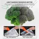 EMESAK Reusable Aluminum Foil Sealable Storage Bags, Leak Proof Stand Up Freezer Bags With Zipper Lock Label for Food Preservation Vegetables Fruit,Meat,Snacks,Bread,Seafood (30PCS, Medium) (Grey-large-30)