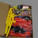 30 PCS Colors Mini Flick Football Games Mini Table Top Sports Games with Foam Footballs Goal Post and Cards Finger Toys Office Indoor Football Sports Party Favors Office Desk Toys Red Yellow