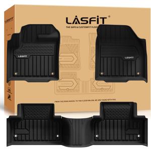 LASFIT Floor Mats Fit for Land Rover Range Rover Evoque 2011-2019, Custom Fit TPE All Weather Waterproof Floor Liners 1st & 2nd Row, Fit 5 Door and Coupe (Not for Convertible), Black, Easy to Clean