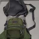 QulayQualy Fly Fishing Pack - Chest Pack with Work Station Lightweight Tackle Fishing Bag with Quick-Release (M-11'', Green)