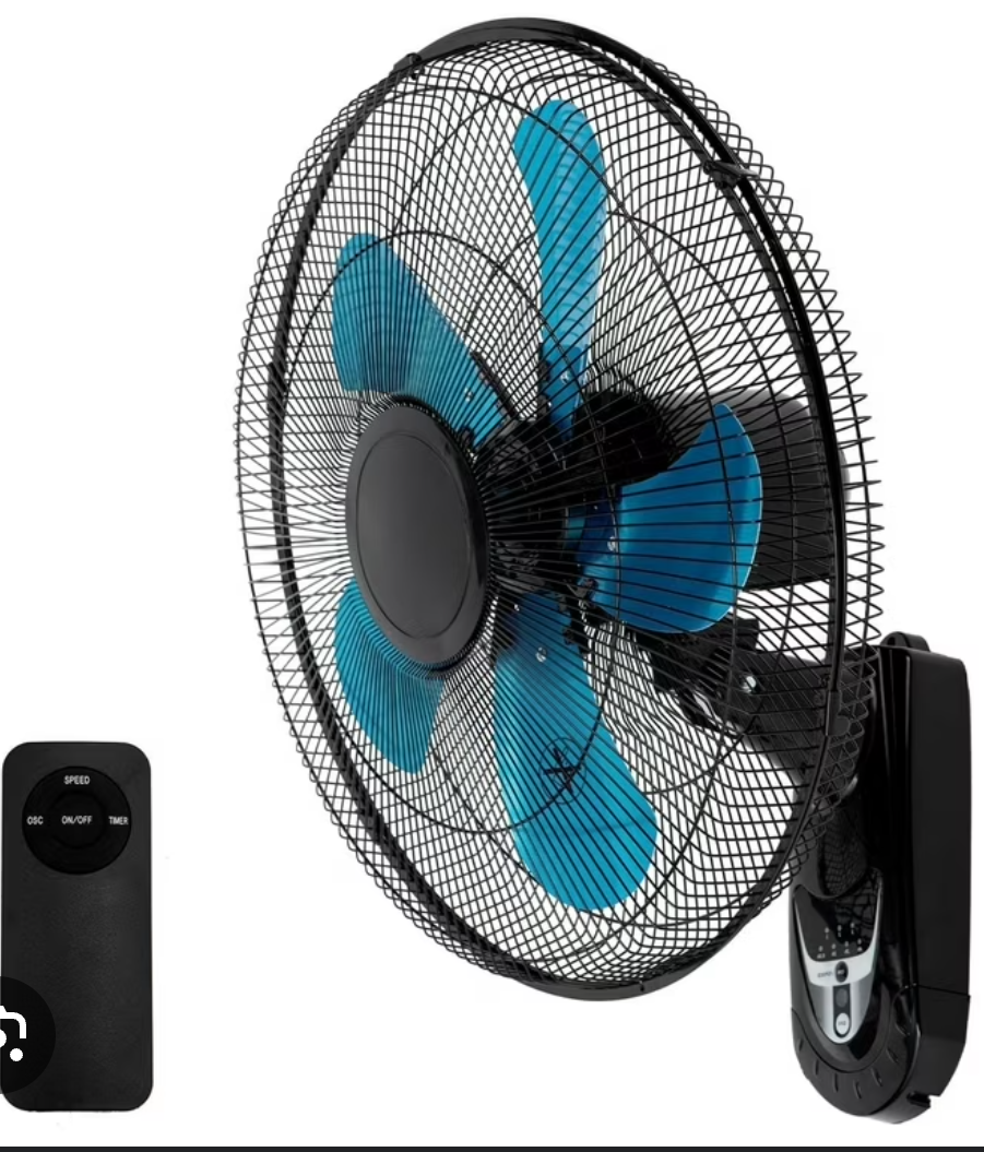 TMWINGS 18 Inch Wall Mount Fan with Remote High Velocity Wall-Mounted Fans, 3-speed Wall Oscillating Quiet Fan with 18" Blades Adjustable Tilt and Timing for Bedroom Gym Office Warehouse Garage