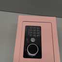 Digital Electronic Money Safe, Steel Security Lock Box with Keypad, Office Hotel Business Jewelry Gun Cash Safe, 0.23 Cubic Feet, 9.06" W x 6.69" D x 6.69" H pink