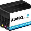 Remanufactured Ink Cartridge Replacement for HP 936e (4-Pack, Black, Cyan, Magenta, Yellow)