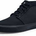 Shoes for Crews Unisex Slip-Resistant Work Sneakers - Comfortable, Non-Slip Work Shoes for Men & Women in Food Service, Hospitality, Retail - Cabbie II (12 Women/10.5 Men, Black)